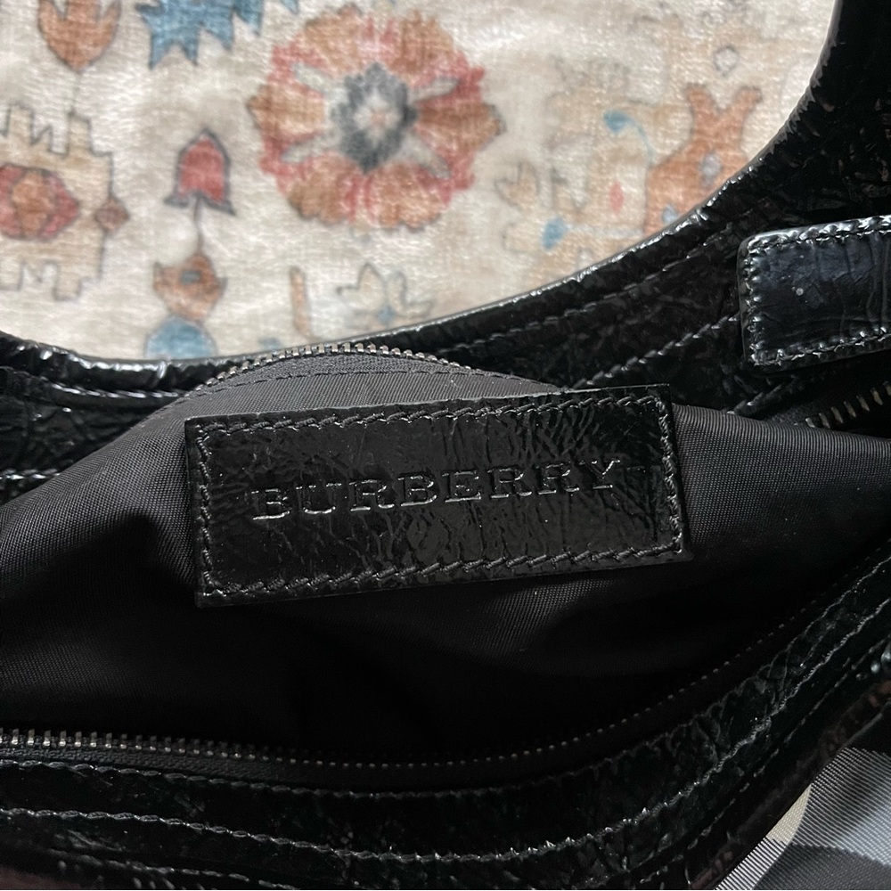 Burberry Black and Gray Plaid Shoulder Bag - Picture 2 of 15